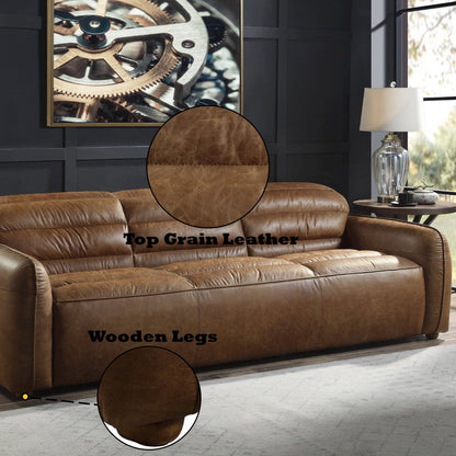 Rafer Sofa, Cocoa Top Grain Leather