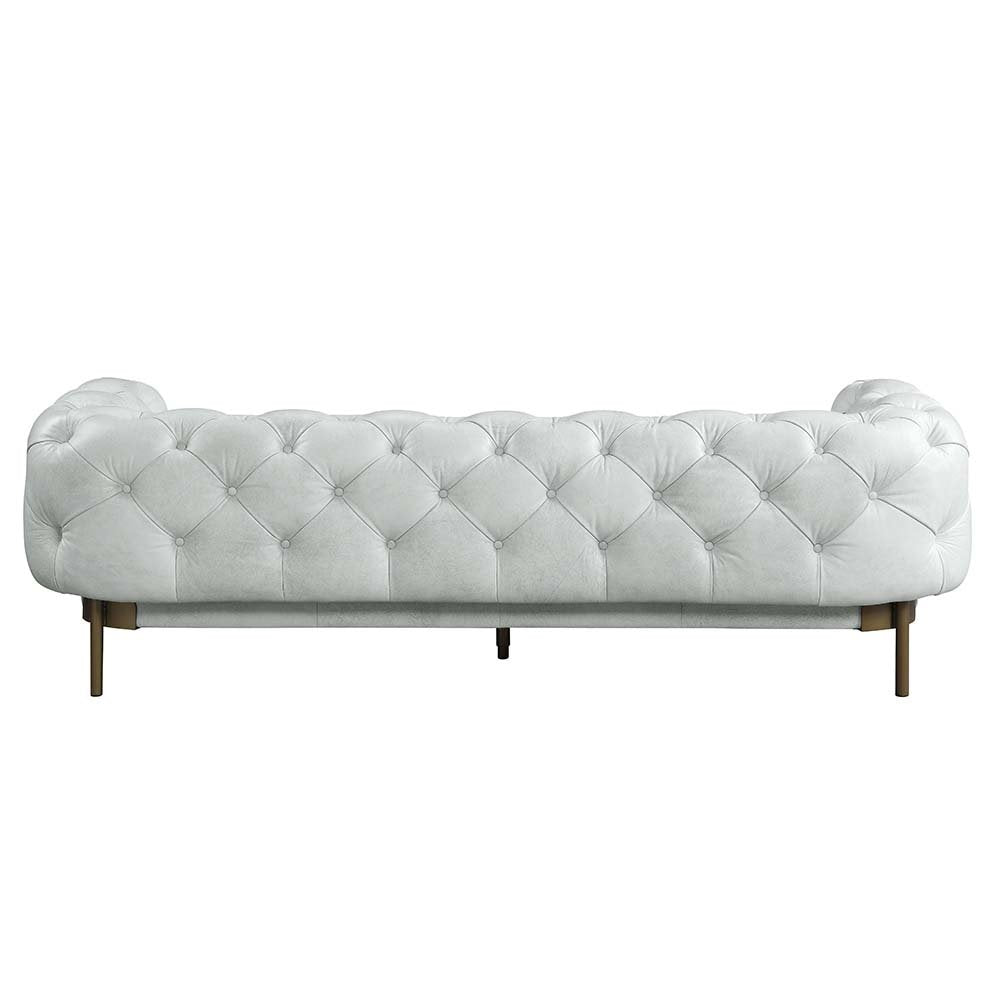 Ragle Sofa, Vintage White Top Grain Leather