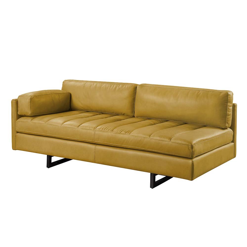 Radia Sofa w/Pillow, Turmeric Top Grain Leather