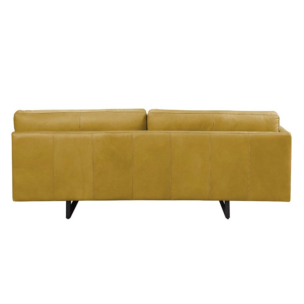Radia Sofa w/Pillow, Turmeric Top Grain Leather
