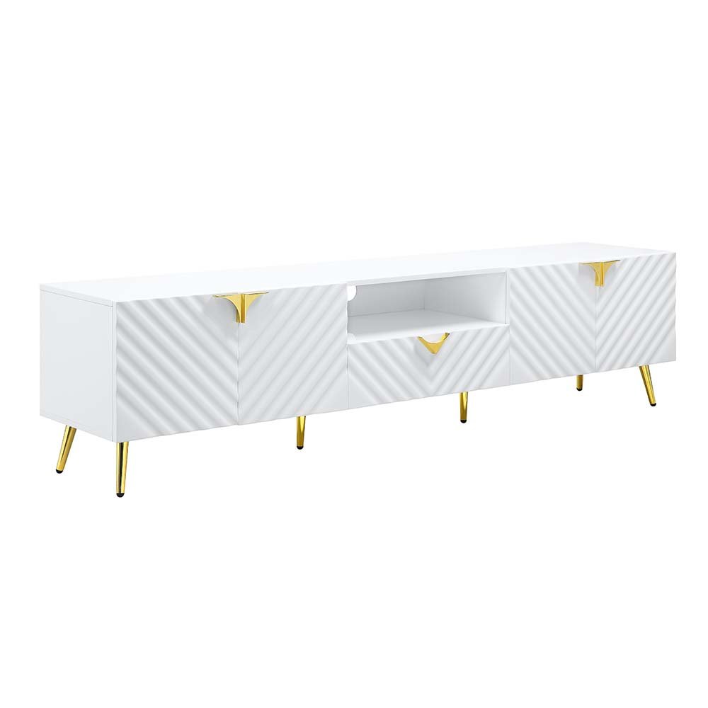 Gaines TV Stand, White High Gloss