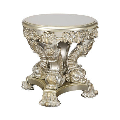 Sorina End Table, Antique Gold
