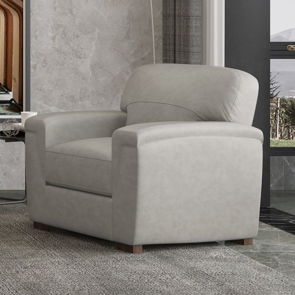 Cornelia Chair, Pearl Gray Top Grain Leather
