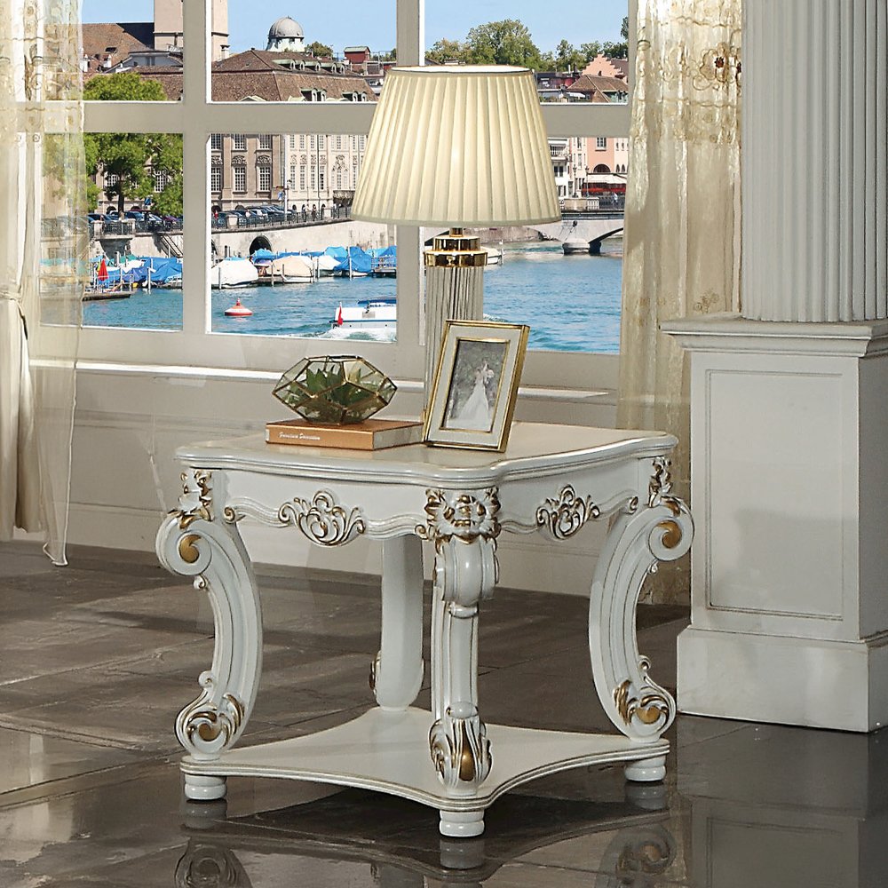 Vendome End Table, Antique Pearl