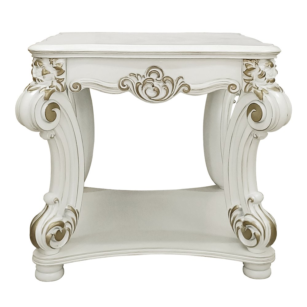 Vendome End Table, Antique Pearl
