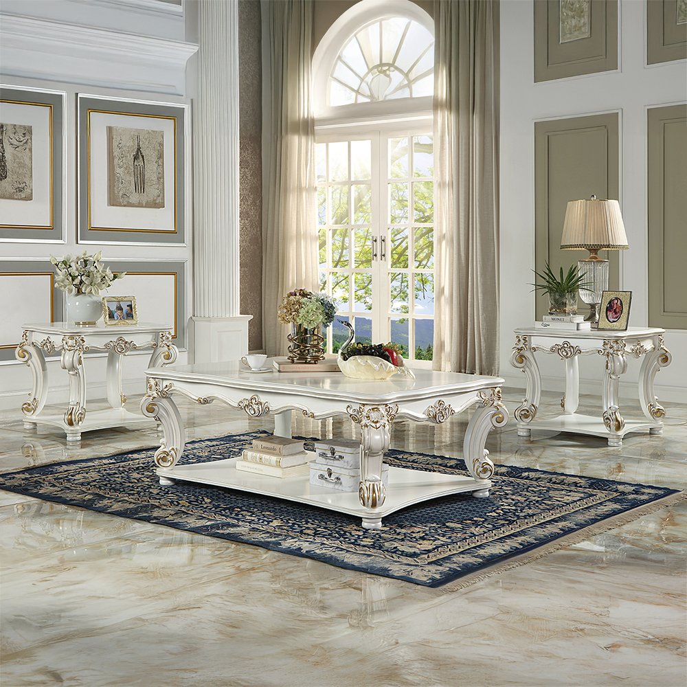 Vendome End Table, Antique Pearl