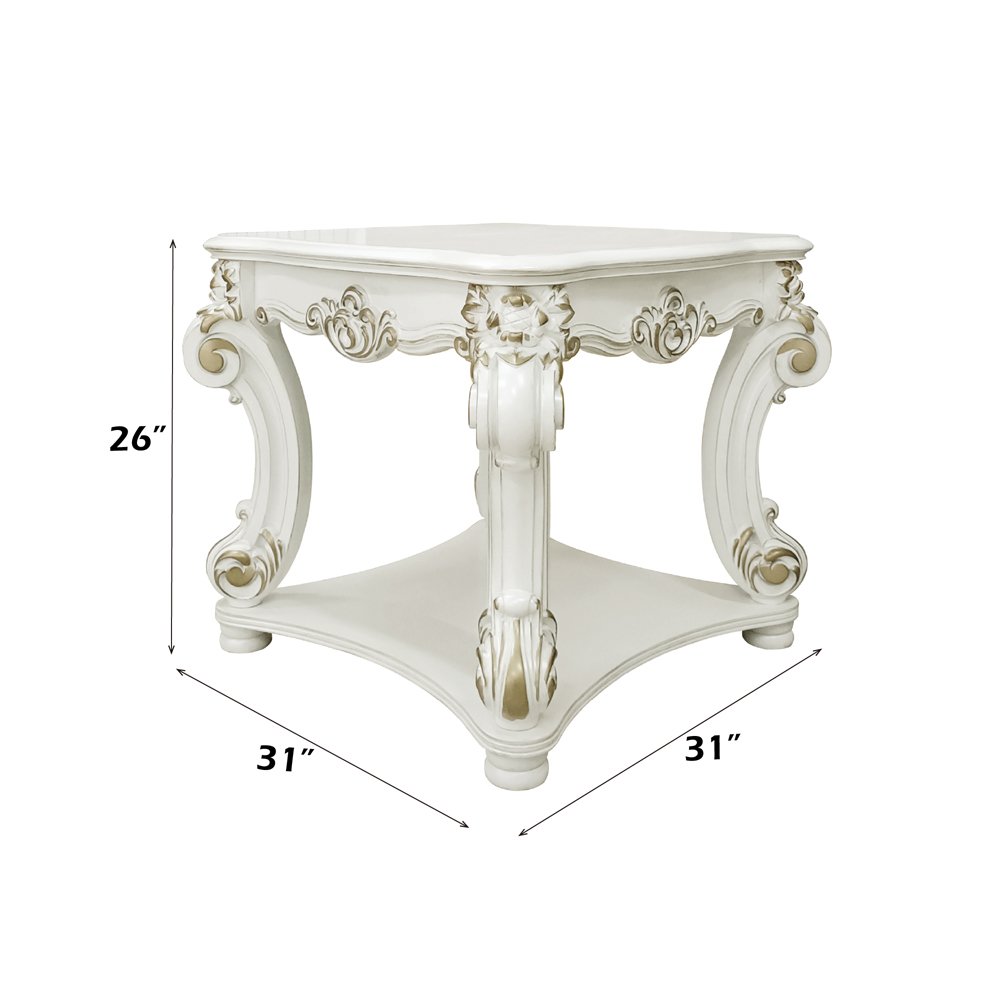 Vendome End Table, Antique Pearl