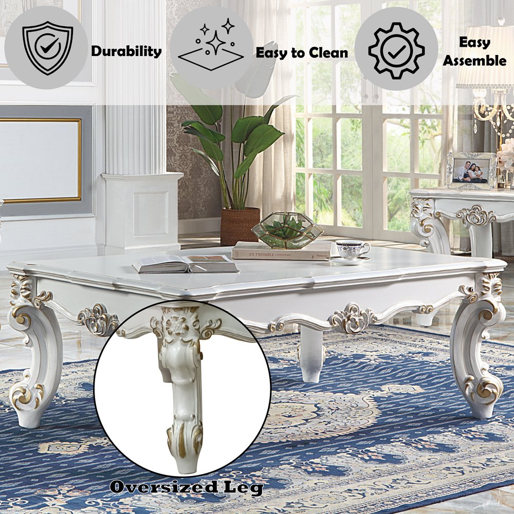 Vendome II Coffee Table, Antique Pearl