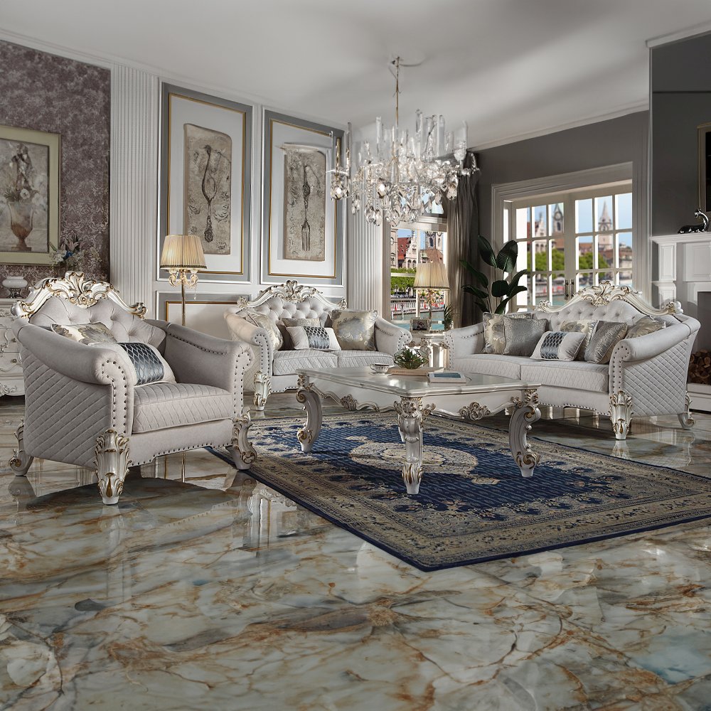 Vendome II Coffee Table, Antique Pearl