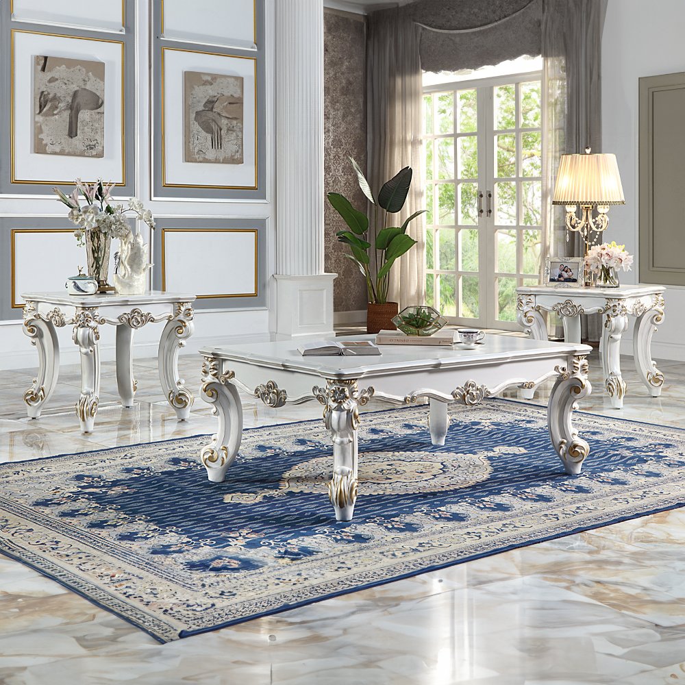 Vendome II End Table, Antique Pearl