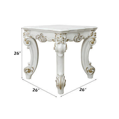 Vendome II End Table, Antique Pearl