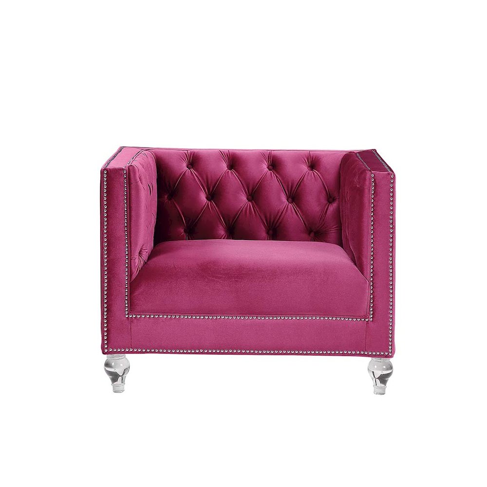 Heibero Chair, Burgundy Velvet