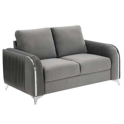 Wenona Loveseat, Gray Velvet