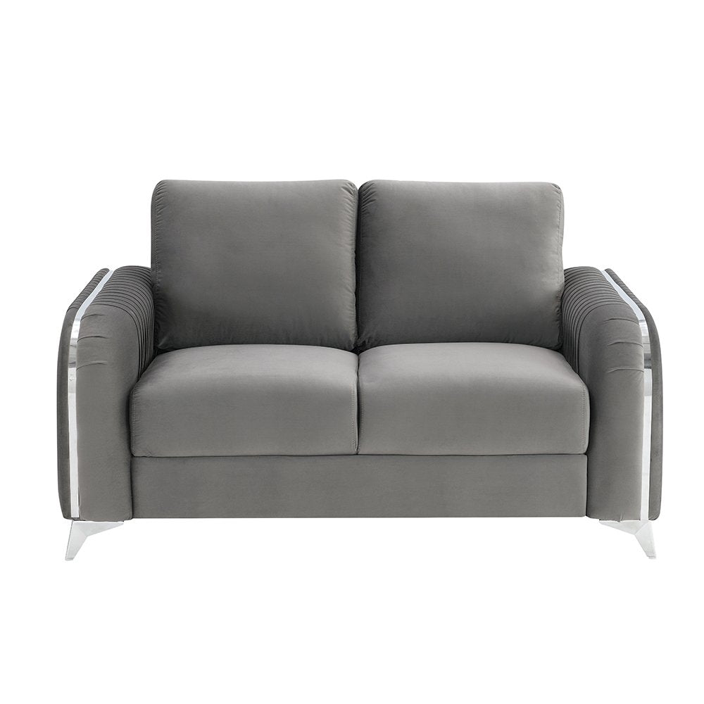 Wenona Loveseat, Gray Velvet