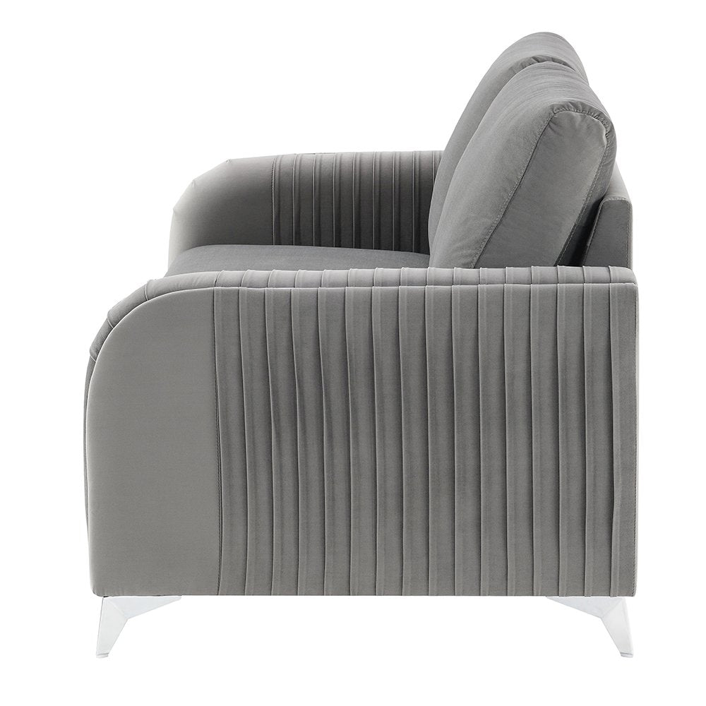 Wenona Loveseat, Gray Velvet
