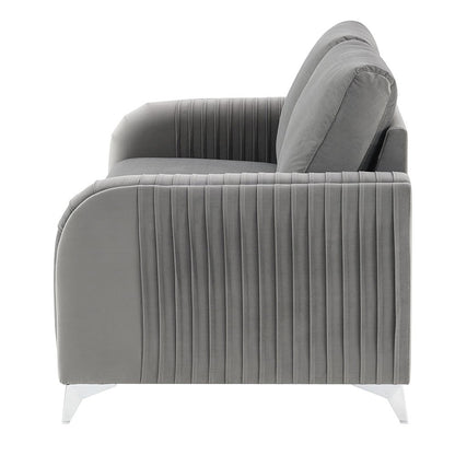 Wenona Loveseat, Gray Velvet