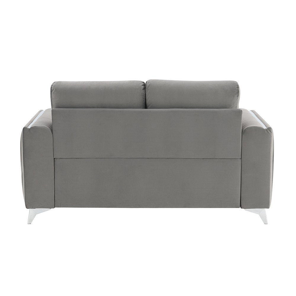 Wenona Loveseat, Gray Velvet
