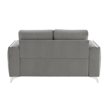 Wenona Loveseat, Gray Velvet