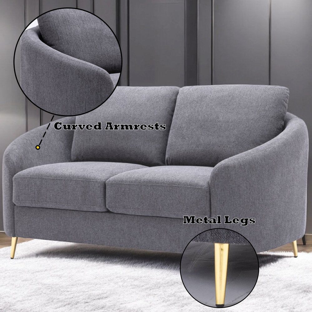 Yuina Loveseat, Gray Linen