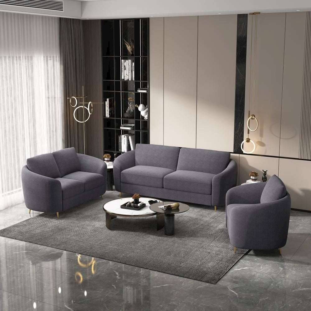 Yuina Loveseat, Gray Linen
