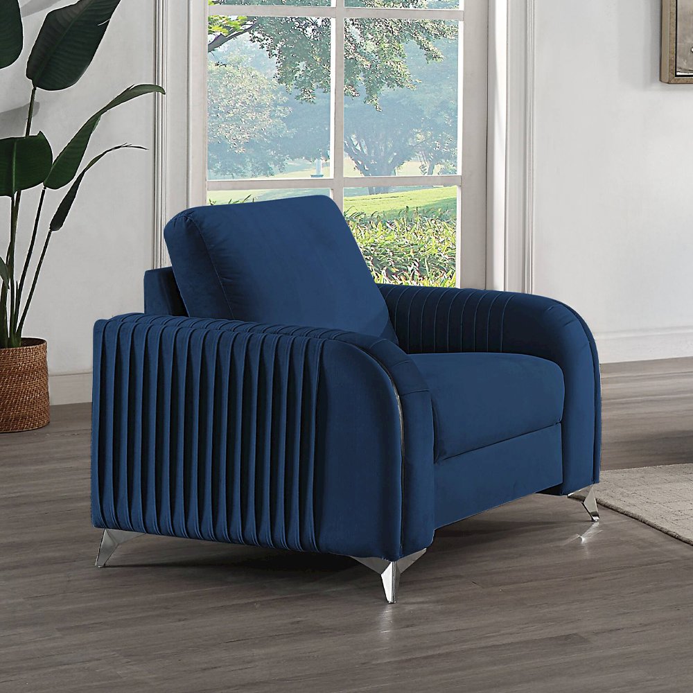 Wenona Chair, Blue Velvet