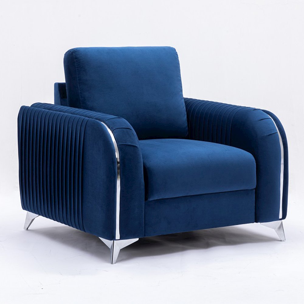 Wenona Chair, Blue Velvet