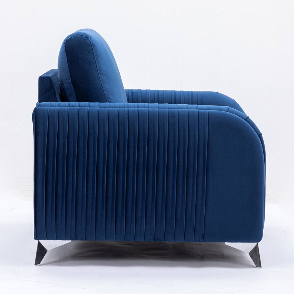 Wenona Chair, Blue Velvet