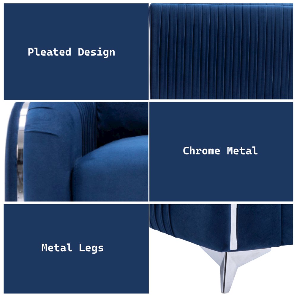 Wenona Chair, Blue Velvet