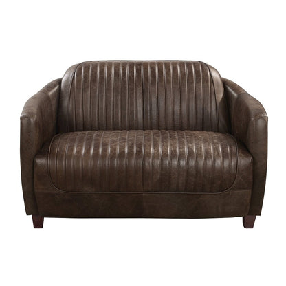 Brancaster Loveseat, Antique Slate Top Grain Leather