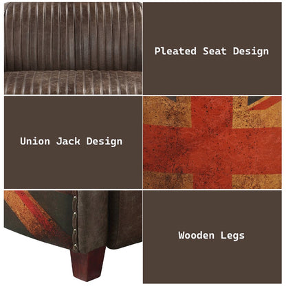 Brancaster Loveseat, Antique Slate Top Grain Leather