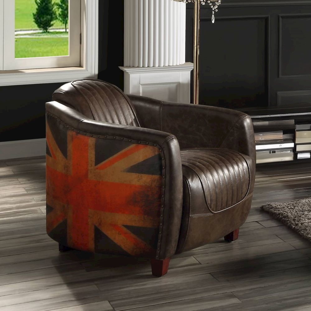 Brancaster Chair, Antique Slate Top Grain Leather