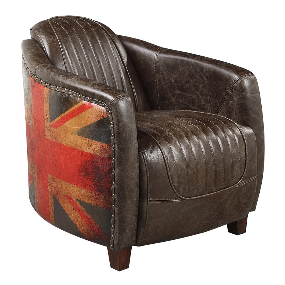 Brancaster Chair, Antique Slate Top Grain Leather