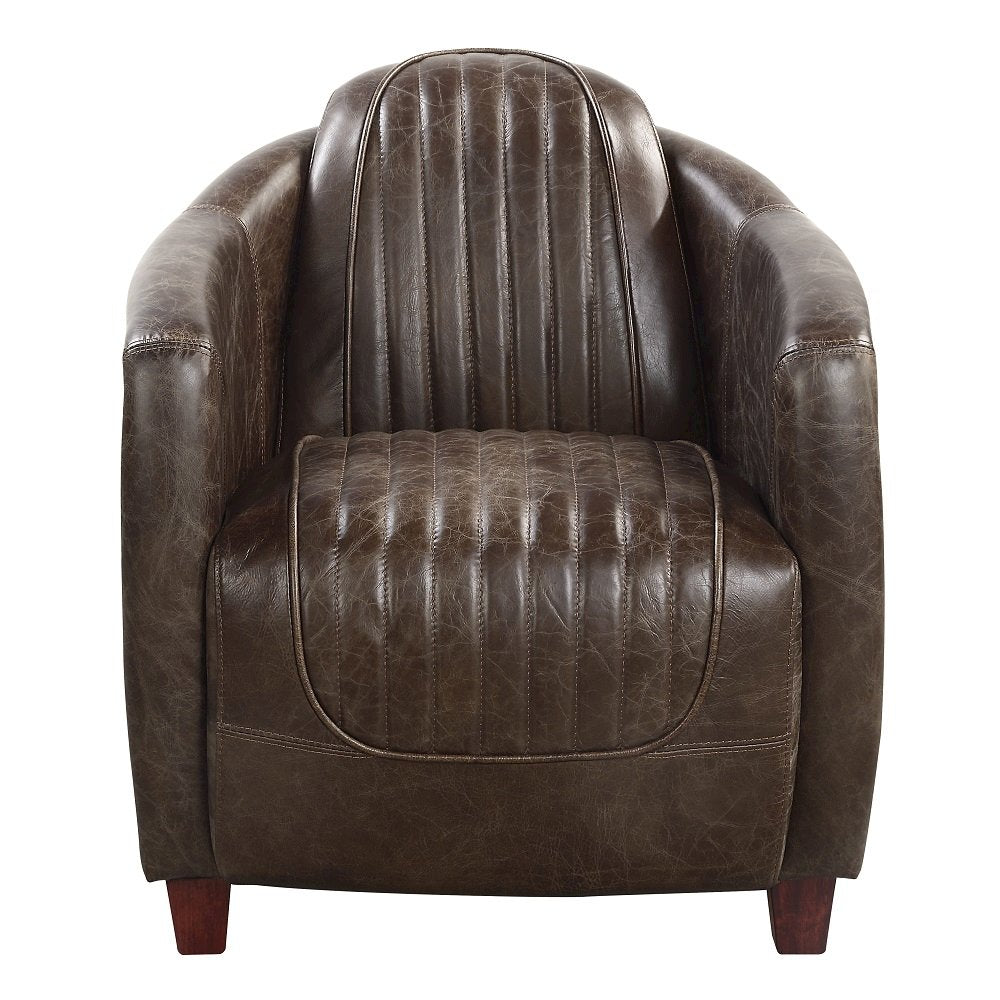 Brancaster Chair, Antique Slate Top Grain Leather