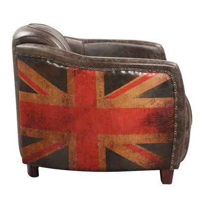 Brancaster Chair, Antique Slate Top Grain Leather