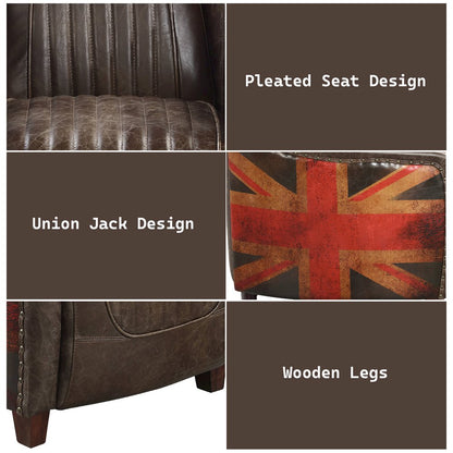 Brancaster Chair, Antique Slate Top Grain Leather