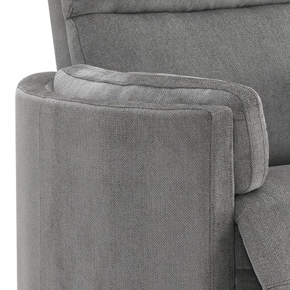 Sagen Glider Recliner w/Swivel, Charcoal Chenille