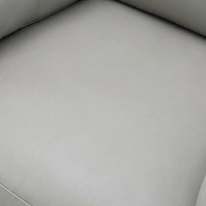Chenille Glider Recliner with Swivel, Rocker Chair, Gray Leather Aire