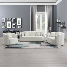 Odette Sofa w/4 Pillows, Beige Chenille