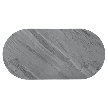 Yukino Coffee Table, Gray High Gloss & Chrome