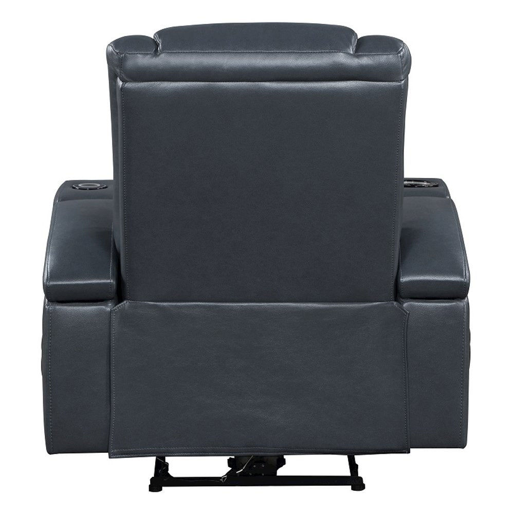 Alair Power Motion Recliner w/Bluetooth Speaker & Cooling Cup Holder, Blue