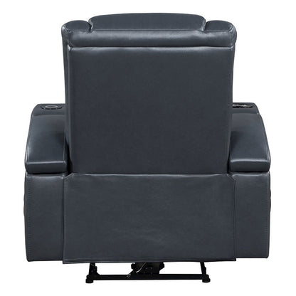 Alair Power Motion Recliner w/Bluetooth Speaker & Cooling Cup Holder, Blue