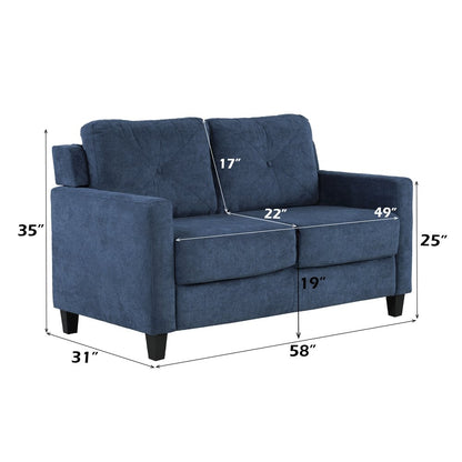 Horatio Loveseat, Navy Chenille