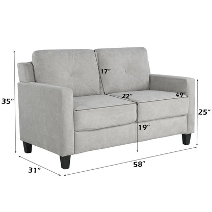 Horatio Loveseat, Taupe Chenille