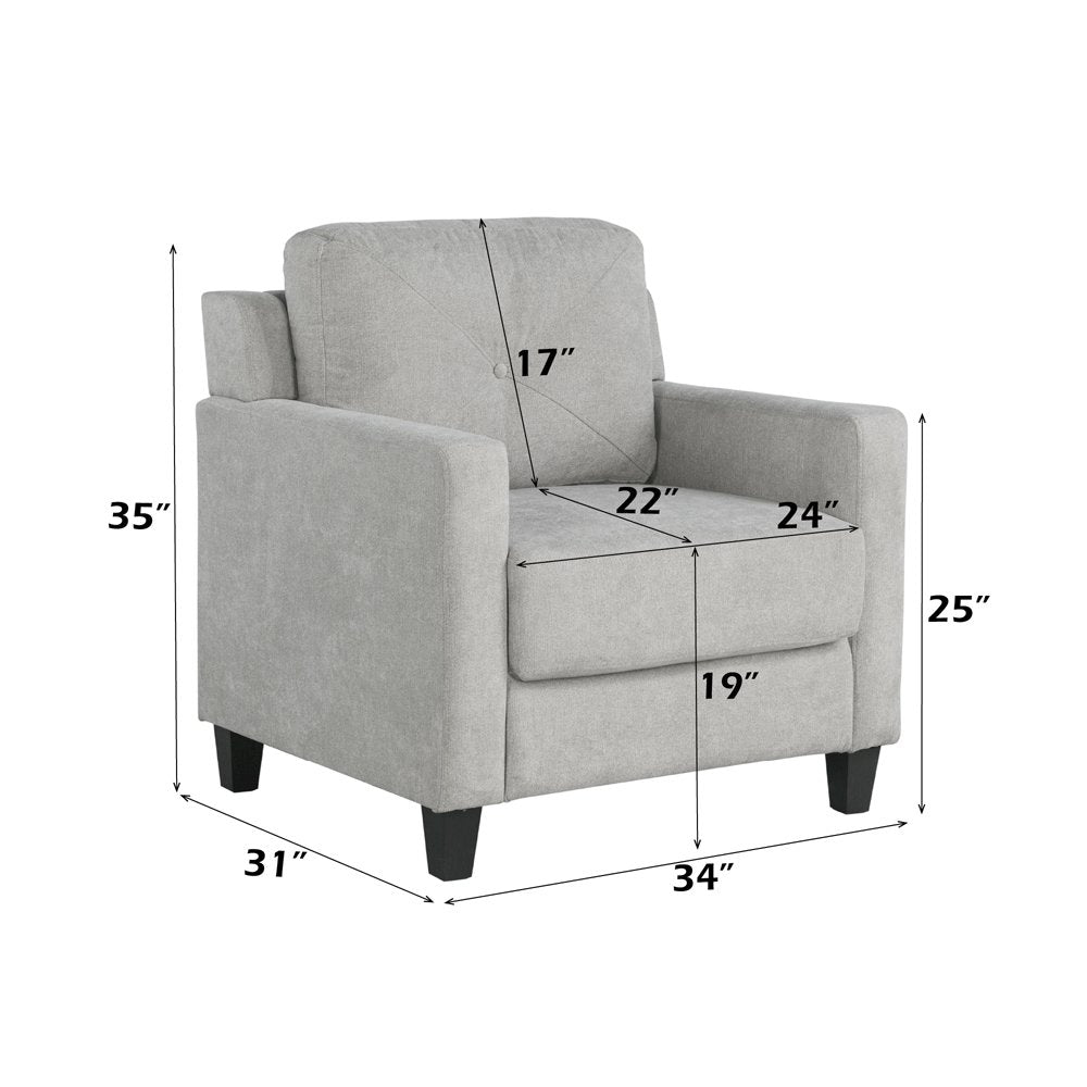 Horatio Chair, Taupe Chenille
