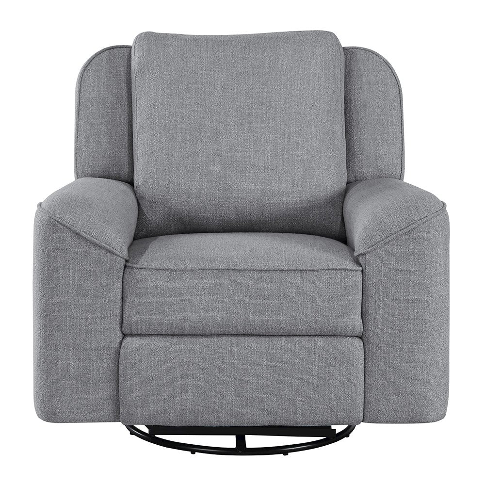 Destiny Glider Recliner w/Swivel, Gray Linen