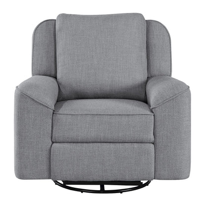 Destiny Glider Recliner w/Swivel, Gray Linen