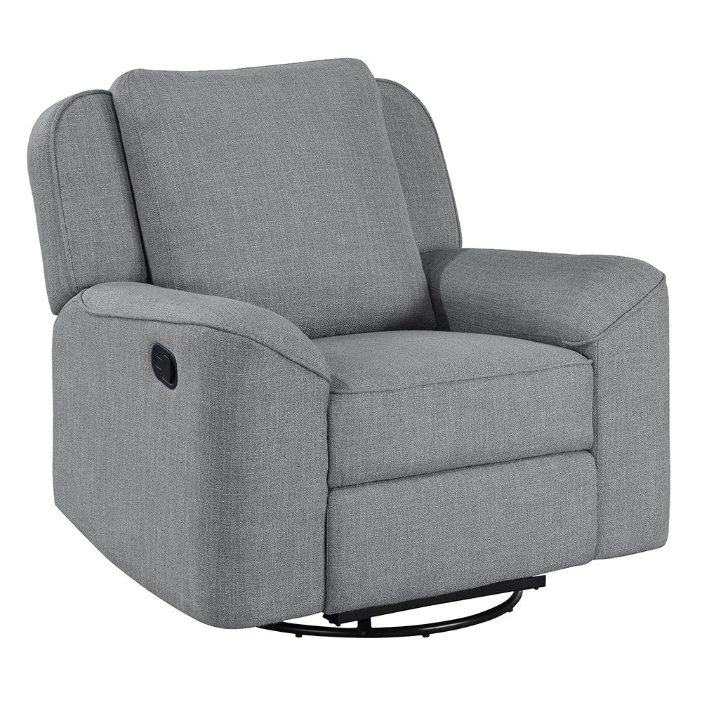 Destiny Glider Recliner w/Swivel, Gray Linen