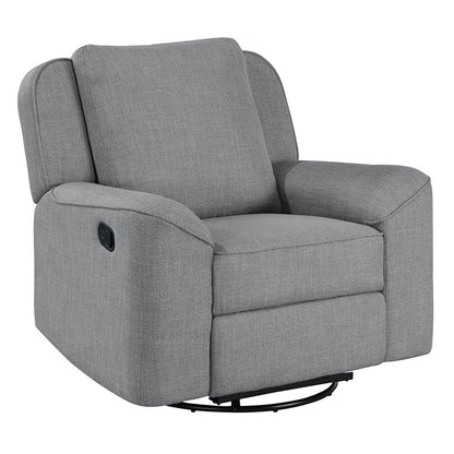 Destiny Glider Recliner w/Swivel, Gray Linen