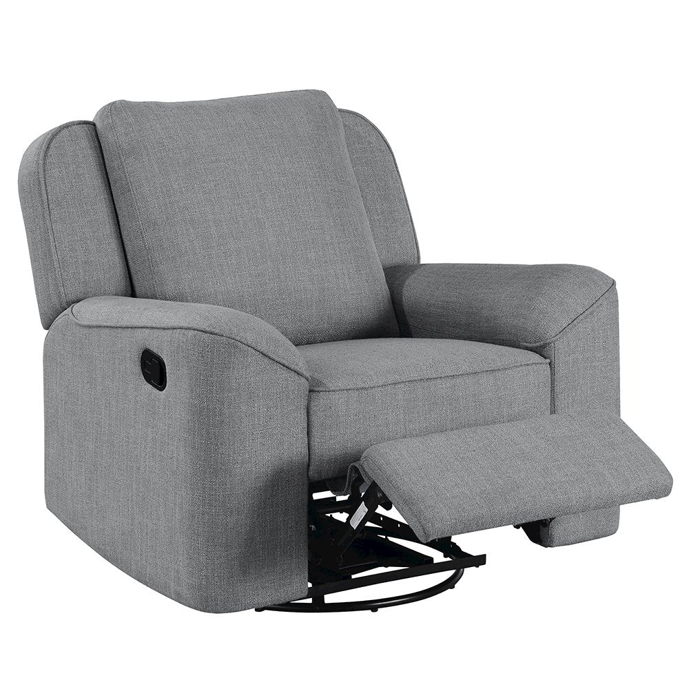 Destiny Glider Recliner w/Swivel, Gray Linen