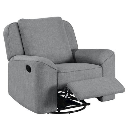 Destiny Glider Recliner w/Swivel, Gray Linen